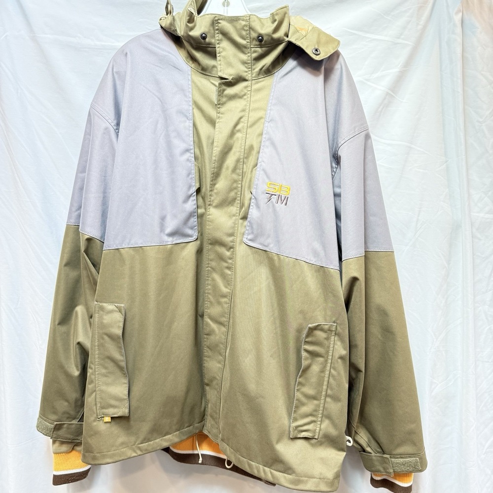 Special Blend BlendTech 10K Snowboard Jacket Men's L Olive Green Ski Snow Hooded